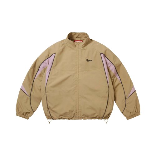 Supreme Contrast Piping Track Jacket - FW25J95 TAN