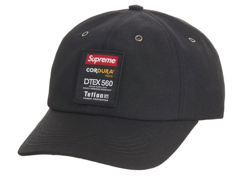 Supreme Cordura Teflon Label 6Panel - Black