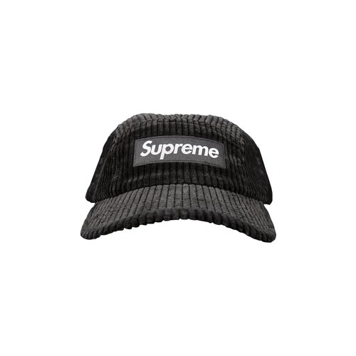 スケートボード Supreme Corduroy Camp Cap Black Supreme-Corduroy-Pocket-Camp-