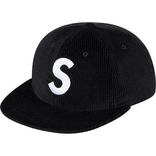 Supreme Corduroy S Logo 6 Panel - Black