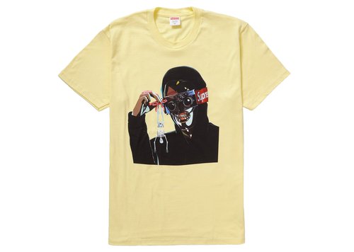 Supreme Creeper Tee Shirt - Pale Yellow