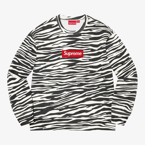 Supreme Crewneck Zebra FW22 'Box Logo' Solesense