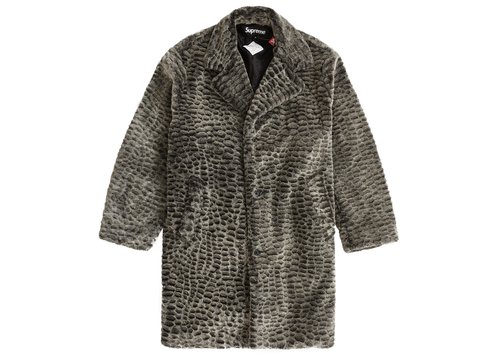 ジャケット・アウター Supreme Croc Faux Fur Overcoat GORE-TEX Supreme Croc Faux Fur Overcoat 'Black' | Solesense