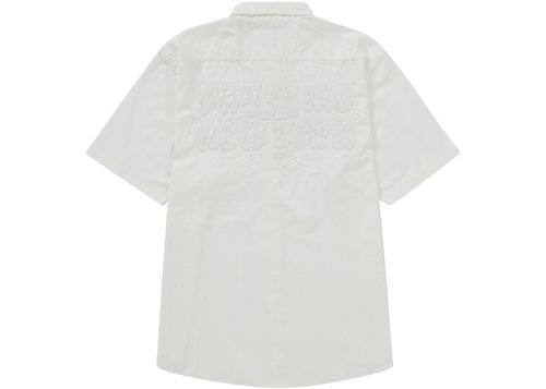 Supreme Croc Patch Short Sleeve Work Shirt - White