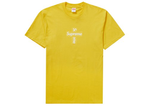 Supreme Cross Box Logo Tee Shirt - Yellow