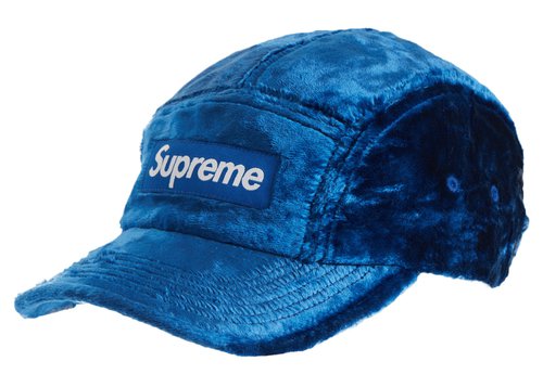 Supreme Crushed Velvet Camp Cap - Royal
