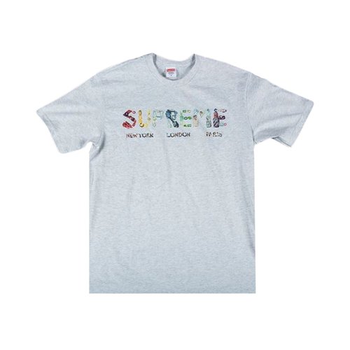 Supreme Crystals T-Shirt - SS18T49 ASH GREY