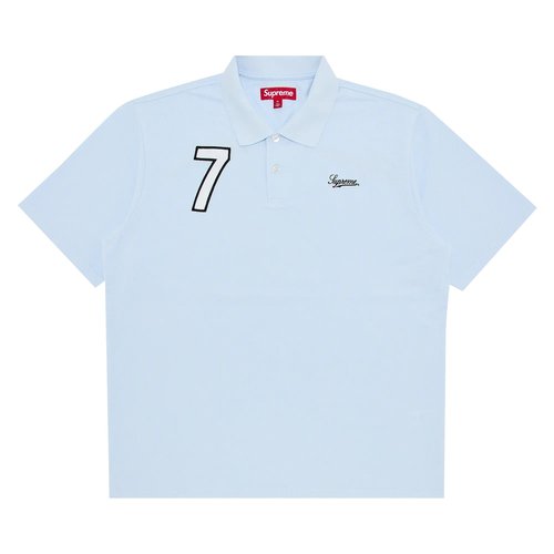 Supreme Cursive Polo - SS25KN91 LIGHT BLUE