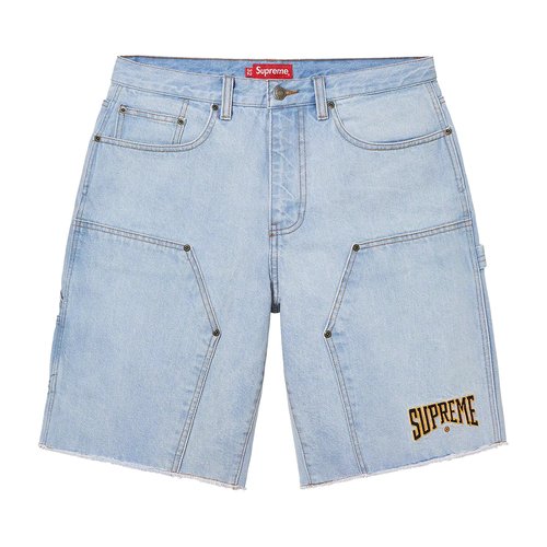 Supreme Cutoff Double Knee Denim Painter Short - SS22SH7 WASHED BLUE