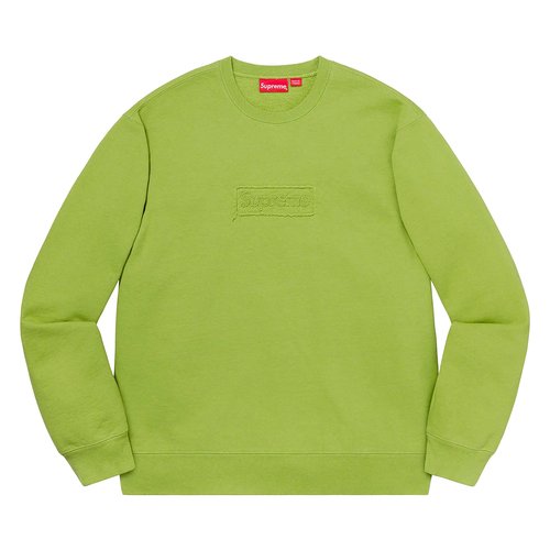 Supreme Cutout Logo Crewneck - SS20SW70 LIME