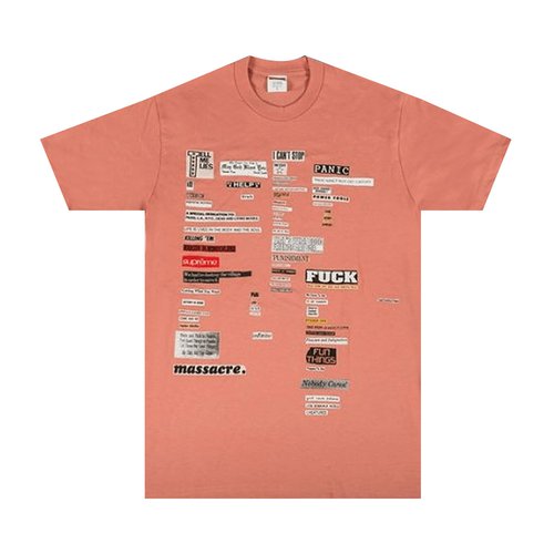 Supreme Cutouts Tee - FW18T33 TERRA COTTA