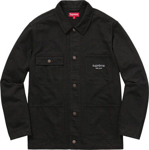 Supreme Denim Chore Coat - Black