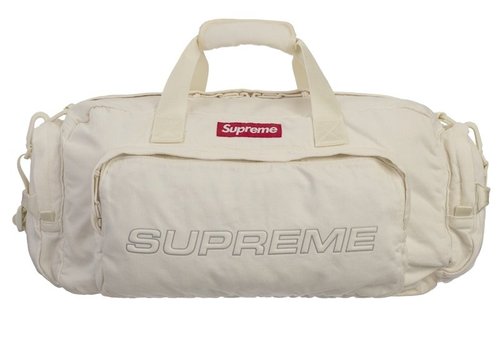 Supreme Denim Duffle Bag - White