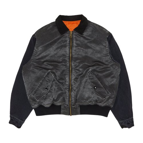 Supreme Denim Sleeve MA-1 'Black' - SS23J44 BLACK | Solesense