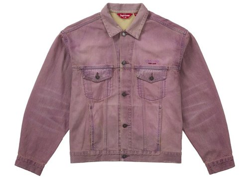 Supreme Denim Trucker Jacket SS26 - Overdyed Purple
