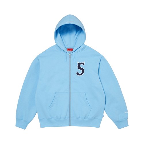 Supreme Devil S Logo Zip Up Hooded Sweatshirt - SS26SW40 LIGHT BLUE