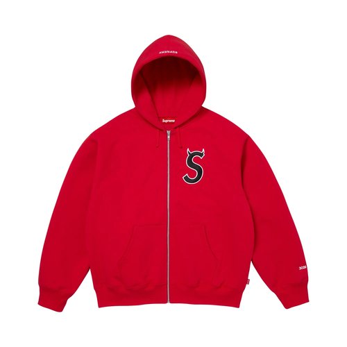 Supreme Devil S Logo Zip Up Hooded Sweatshirt - SS26SW40 RED