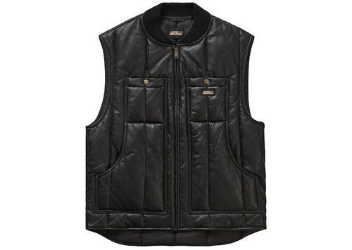Supreme Dickies Leather Work Vest - Black