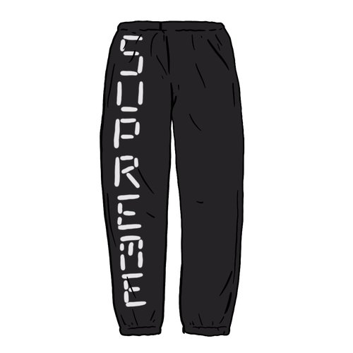 Supreme Digital Logo Track Pant - Black