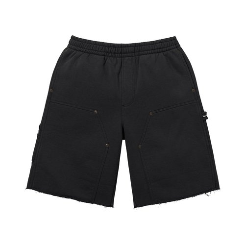 Supreme Double Knee Painter Sweatshort - SS26SH8 BLACK