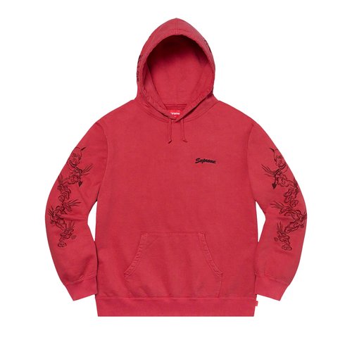 Supreme Dragon Overdyed Hooded Sweatshirt - SS20SW67 RED