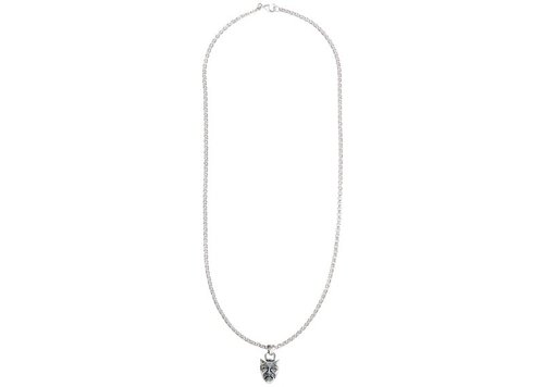 Supreme Drama Masks Smile Pendant Necklace - Silver