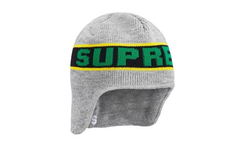 Supreme Earflap Beanie Heather Grey - SU25701