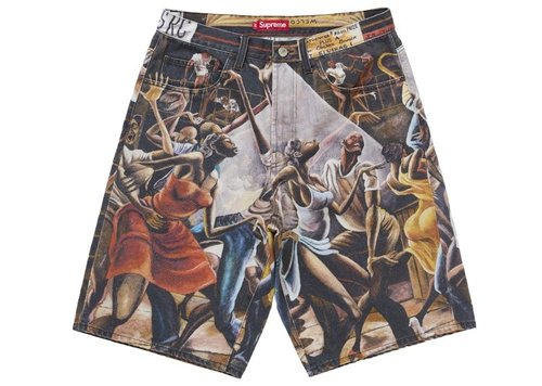 Supreme Ernie Barnes Baggy Denim Short - Dance