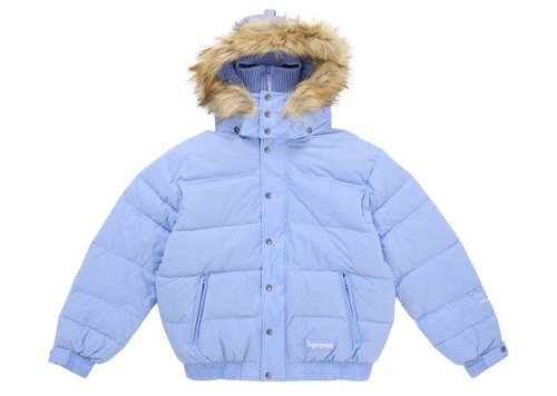 Supreme Facemask 700Fill Down Puffer Jacket - Light Blue