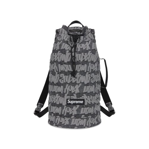 Supreme Fat Tip Jacquard Denim Backpack - SS22B13 BLACK