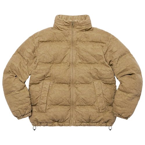 Supreme Fat Tip Jacquard Denim Puffer Jacket - SS22J54 OLIVE