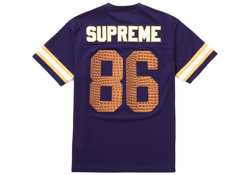 Supreme Faux Croc Football Jersey 'Purple' | Ida-stepShops