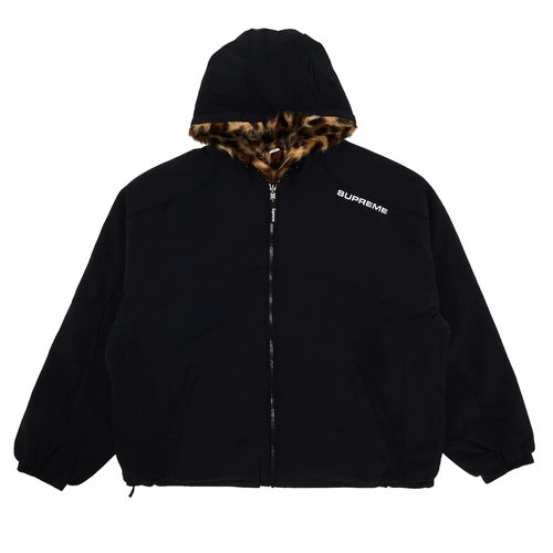 Supreme Faux Fur Reversible Hooded Track Jacket | Size S - SS25J67 BLACK