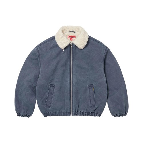 Supreme Faux Shearling Lined Bomber Jacket - FW25J42 NAVY