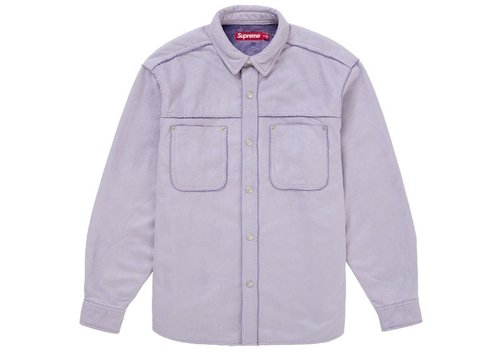 Supreme Faux Suede Snap Shirt 'Black' | Solesense
