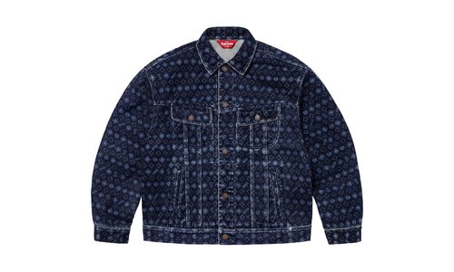 Supreme Flocked Denim Trucker Jacket - SU25629