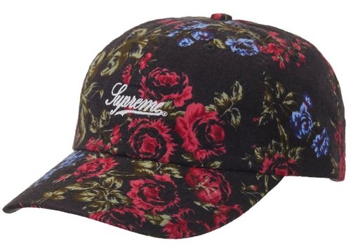 Supreme Floral Flannel 6Panel - Black