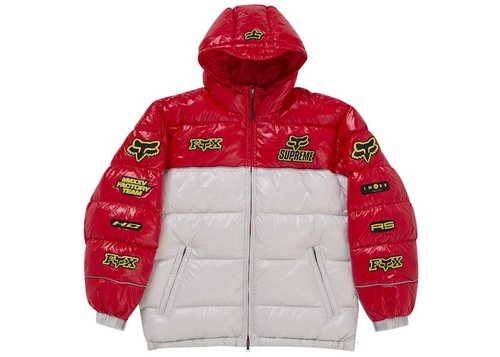 Supreme Fox Racing Shiny Down Puffer Jacket - White