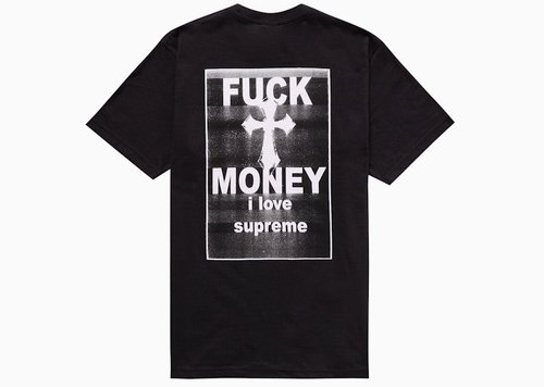 Supreme Fuck Money Tee Shirt - Black