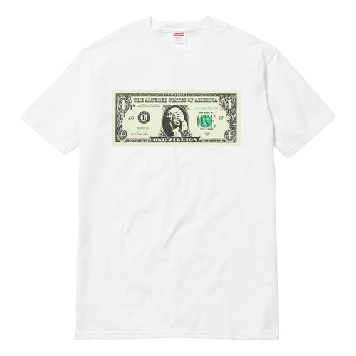 Supreme FW17 Dollar Tee Printing Short Sleeve - White - SUP-SS18-544