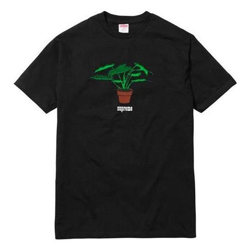 Supreme FW17 Plant Tee Pale Bonsai Printing Short Sleeve - Black - SUP-SS18-661