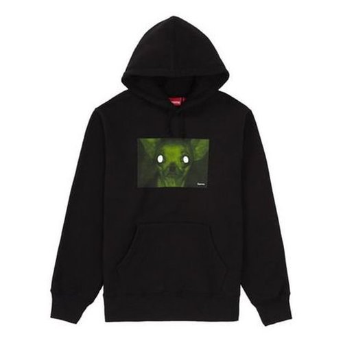 Supreme FW18 Chris Cunningham Chihuahua Hooded Sweatshirt - Black - SUP-FW18-842