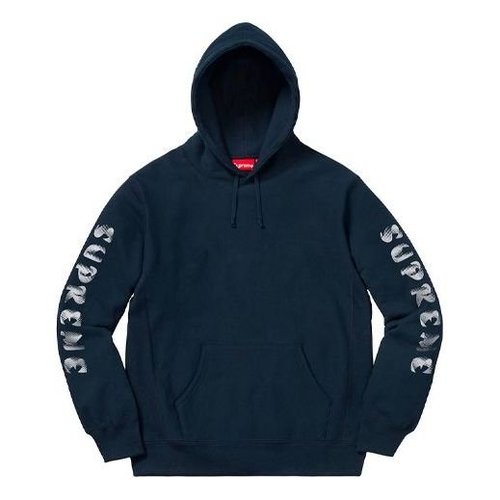 Supreme FW18 Gradient Sleeve Hooded Sweatshirt - Navy - SUP-FW18-883