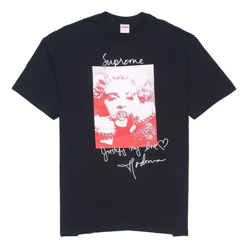 Supreme FW18 Madonna Tee Character Avatar Printing Short Sleeve - Black - SUP-FW18-002
