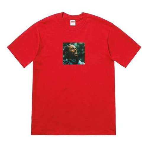 Supreme FW18 Marvin Gaye Tee Character Printing Short Sleeve - Red - SUP-FW18-1183