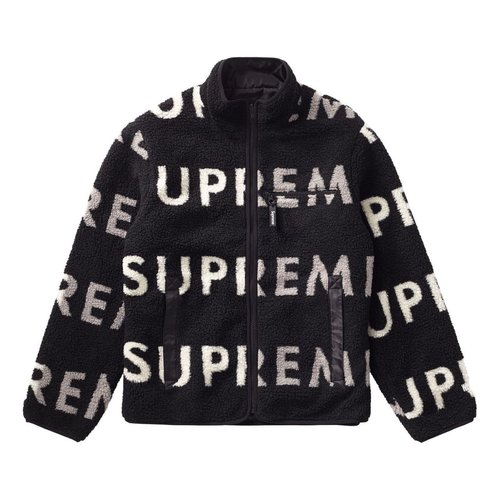 Supreme FW18 Reversible Fleece Jacket - Black - SUP-FW18-515