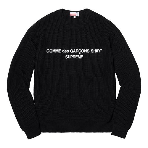 Supreme FW18 X Comme des Garçons Sweater - Black - SUP-FW18-403