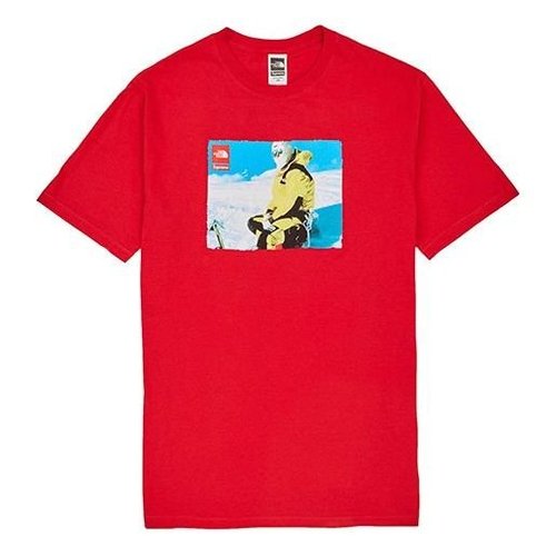 Supreme FW18 x The North Face Photo Tee Crossover Printing Short Sleeve - Red - SUP-FW18-1023