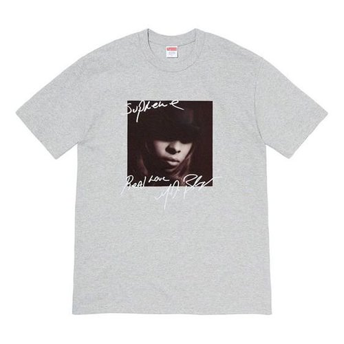 Supreme FW19 Week 1 Mary J. Blige Tee Character Short Sleeve Gray - Grey - SUP-FW19-231