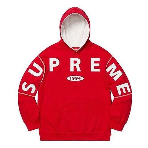 Supreme FW19 Week 1 Spread Logo Hooded Sweatshirt - Red - SUP-FW19-043